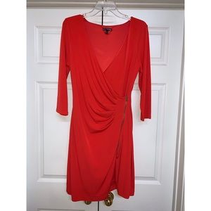 Express | Red Zipper Dress